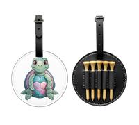 Sac de rangement coloré Little Turtle noir pour tees de golf - Facile à transporter et plus efficace pour jouer au golf