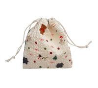 Sac de rangement compact avec cordon de serrage pour pinceaux de maquillage et de voyage, Bonhomme de neige ours, Beauté de masse