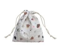 Sac de rangement compact avec cordon de serrage pour pinceaux de maquillage et de voyage, Star Dog, Beauté de masse