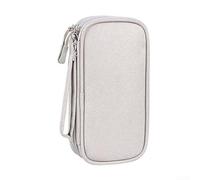 Sac de rangement compact et léger pour ranger les câbles de charge, les clés USB, les banques d'alimentation avec intérieur de protection, convient pour les voyages et la maison (gris)