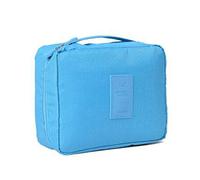 Sac de rangement cosmétique étanche de grande capacité pour transporter des articles de toilette, étui de voyage, conteneur de maquillage, poche pour femme, orange, azur, Fidèle à la description
