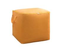 Sac de Rangement Couette étanche Grande capacité, 10 pièces, Anti-poussière, résistant à l'usure, Sac retournement Mobile, Fermeture éclair, bac épais, Garde-Robe(Yellow,L)