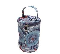 Sac de rangement cylindrique en fil, sac à crochet de crochet portable porteur de tricot de fils de fil portable pour les accessoires à tricotage à la maison et à l'utilisation du (Tournesol)