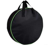Sac de rangement cylindrique en tissu Oxford imperméable avec poignée pour câbles de charge, outils, accessoires (noir) (37 x 10 cm, style vert)