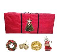 Sac de rangement d'arbre de Noël - Grand récipient robuste, fourre-tout du système de compartiment intelligent, sacs d'organisateurs d'arbres artificiels de vacances pour Garland Ornement Light String