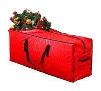 Sac de rangement d'arbre de Noël, tissé PE 48.03x14.96x19,69 pouces | Sac de rangement en tissu décoration imperméable avec poignées renforcées, double fermeture à glissière, récipient d'arbre de