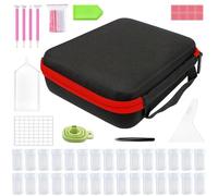 Sac de rangement d'art strass, sac de rangement de conteneurs d'art strass - Sac de rangement pour bijoux résistant aux chocs - Boîte de rangement polyvalente pour strass, accessoires et outils de