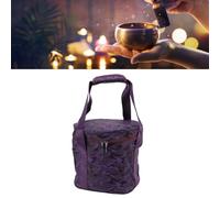 Sac de Rangement de Bol de Musique Conception de Fermeture à Glissière Portable avec Poche Externe pour Chant Organisateur de Bol en Tissu de Coton en Polyester 10 Pouces