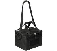 Sac de rangement de camping 25 L pliable imperméable en tissu Oxford 600D avec panneaux amovibles en PVC pour gaz et équipement de terrain (noir)