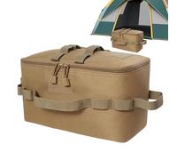 Sac de rangement de camping pliable | Sac de rangement de camping | Sac de bateau de poêle | Organisateur d'ustensiles d'ustensiles de cuisine pour pots de camping, Couleur crème, Consulte la