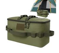 Sac de rangement de camping pliable | Sac de rangement de camping | Sac de bateau de poêle | Organisateur d'ustensiles d'ustensiles de cuisine pour pots de camping, Vert militaire, Consulte la