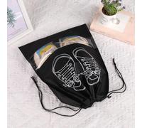 Sac De Rangement De Chaussures En Tissu Non Tissé,10 Pièces,Anti-Poussière Et Résistant À L'humidité,Artefact De Voyage,Rangement De Chaussures,Couvre-Chaussures Domestique.Black.Big