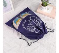 Sac De Rangement De Chaussures En Tissu Non Tissé,10 Pièces,Anti-Poussière Et Résistant À L'humidité,Artefact De Voyage,Rangement De Chaussures,Couvre-Chaussures Domestique.Dark Blue.Big