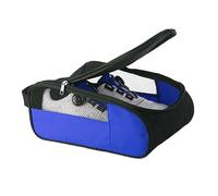Sac de rangement de chaussures respirant pour l'extérieur - Sac de transport à fermeture éclair pour le sport et la maison - Sac de transport et étuis portables et légers, bleu/noir, Three piece side