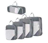 Sac de rangement de compression étanche - Soupchable de pochettes d'organisateur de voyage pliable de 5 pièces, sac de vêtements d'économie en polyester épais | Pour l'emballage des valises, des voyag