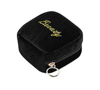 Sac de rangement de cosmétiques avec fermeture éclair - Organisateur de trousse de maquillage portable, sac de toilette de voyage | Sac de beauté compact avec fermeture éclair, sac de maquillage, noir