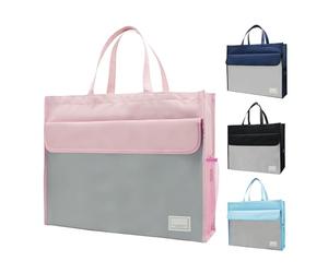 Sac de rangement de documents A3 - Organiseur de fichiers de grande capacité - Porte-documents en tissu Oxford - Pour carnet de notes, stylo, billet, porte-revues, affaires, école, bureau