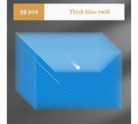 Sac De Rangement De Documents En Plastique Transparent",Pochette D'évaluation D'étudiants,Dossiers De Poche,16c,A4,"25 Pièces - Type Thick Blue Twill