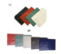 Sac De Rangement De Fichiers De Bureau En Pvc De Haute Qualité, Enveloppe De Grande Capacité Avec Bouton De Verrouillage, Sac De Rangement Coloré Pour Documents A4