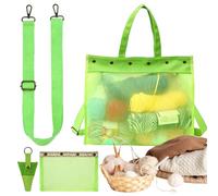 Sac de rangement de fil - Organisateur en maille transparente, porte-crochet de grande capacité avec conception à double pochette | Fournitures de tricot, Solution de Transport pour la maison, les voy