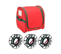 Sac de rangement de lumière de Noël - Support de rouleau de rangement de lumière de Noël avec 3 rouleaux, support de rangement résistant à la déchirure pour lumières de Noël | Conteneur en Oxford PP