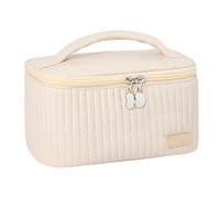 Sac de Rangement de Maquillage Grande capacité étanche séparation Humide et sèche Trousse de Toilette de Voyage pour Femmes Organisateur de Soins de la Peau Cuir PU 16 x 13 x 22,5