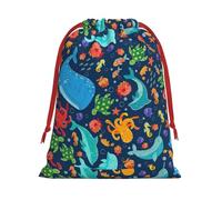 Sac de rangement de Noël en forme de baleine de l'océan, poisson, pieuvre, sac de rangement pour fête d'anniversaire, fournitures de vacances, il peut également être utilisé pour le rangement