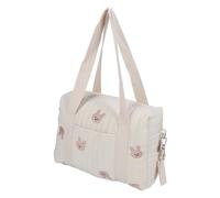 Sac de Rangement de Poussette pour bébé Multifonctionnel avec Poche à Fermeture éclair - Sac à Main Suspendu pour Les éléments Essentiels - Conception de Lapin brodé (Sac Lapin)