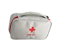 Sac de rangement de premiers secours en tissu Oxford renforcé pour la préparation aux situations d'urgence, le camping, la randonnée, l'atelier automobile, le kit de randonnée avec poignées, gris
