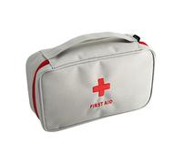 Sac de rangement de premiers secours en tissu Oxford renforcé pour la préparation aux situations d'urgence, le camping, la randonnée, l'atelier automobile, le kit de randonnée avec poignées, gris