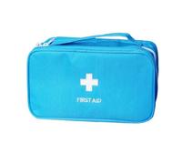 Sac de rangement de premiers secours en tissu Oxford renforcé pour la préparation aux situations d'urgence, le camping, la randonnée, l'atelier automobile, le kit de randonnée avec poignées, bleu