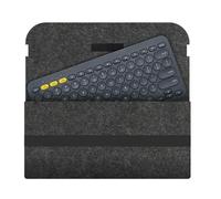 Sac de rangement de protection pour clavier Logitech K380, étui de voyage en feutre avec couverture intégrale, organisateur anti-chocs et anti-poussière pour accessoires de clavier sans fil (gris