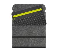 Sac de rangement de protection pour clavier Logitech K480, étui de voyage en feutre avec couverture intégrale, organisateur anti-chocs et anti-poussière pour accessoires de clavier sans fil (gris