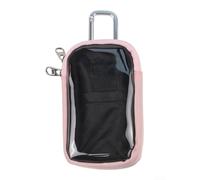 Sac de rangement de protection pour MP3 MP4 avec façade transparente et mousqueton pour une utilisation facile et une fixation sûre aux sacs ou ceintures (Rose)