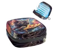 Sac de rangement de serviettes hygiéniques, sac menstruel pour l'école, les adolescentes, les pizzas galaxie, pochette portable avec fermeture éclair, sac de serviettes hygiéniques porte-tampons pour