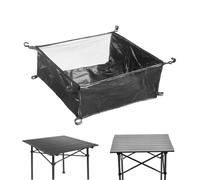 Sac de rangement de table de camping - 67 x 40 cm - Grand organiseur en maille sous la table - Panier suspendu pliable - Porte-équipement d'extérieur portable - Sac de rangement robuste pour