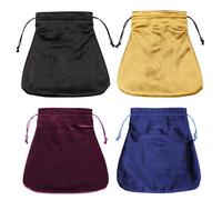 Sac De Rangement De Tarot Avec Cordon Coulissant, Pochette De Rangement En Velours Épais, 4 Couleurs En Option, Sac Porte-Cartes Doux Et Soyeux