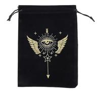 スイムリー Sac de rangement de tarot, cartes de jeu de société, petit cordon de serrage, sorcière, divination, sac d'emballage en cristal, sac à bijoux, i