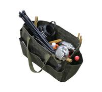 Sac de rangement de vaisselle de camping, Sac de rangement pour ustensiles de cuisine - Sac organisateur de sac de camping imperméable en toile cirée,Sac de transport multifonctionnel, vert militaire