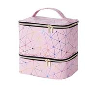 Sac de Rangement de Vernis à Ongles, boîtier de Transport en Vernis à Ongles - avec Sac de Porc et étui de Transport, éponge, Une Grande capacité Contient 30 Bouteilles pour Le Gel à Ongles