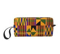 Sac de rangement de voyage à motif tissé africain, pochette de rangement portable à fermeture éclair pour un rangement ordonné