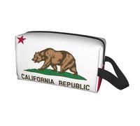 Sac de rangement de voyage avec imprimé drapeau de l'État de Californie pour homme et femme, grande capacité, trousse de toilette portable