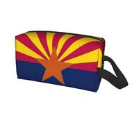 Sac de rangement de voyage avec imprimé drapeau de l'État de l'Arizona pour homme et femme, grande capacité, trousse de toilette portable