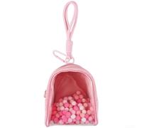 Sac de rangement de voyage pour Tamagotchi Paradise, étui léger en toile transparente avec fermeture sécurisée (rose)
