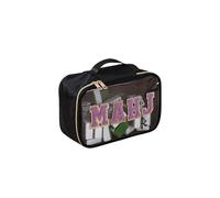 Sac de rangement de voyage robuste en polyester avec poignées pour articles cosmétiques et accès rapide pendant les matins occupés Sac de rangement compact, Noir , One Size, Beauté de masse
