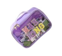 Sac de rangement de voyage robuste en polyester avec poignées pour articles cosmétiques et accès rapide pendant les matins occupés Sac de rangement compact, violet, One Size, Beauté de masse