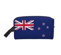 Sac de rangement de voyage tendance avec drapeau de la Nouvelle-Zélande, trousse de toilette portable, organiseur de grande capacité