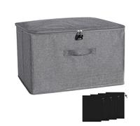 Sac de rangement discret verrouillable pour jouets pour adultes, 38,1 x 25,4 x 16 cm, boîte de rangement avec serrure en métal et 4 sacs de rangement, boîte à verrouillage, sac de jeu de voyage