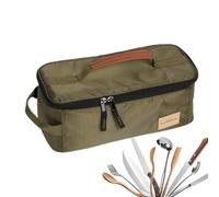Sac De Rangement D'outils De Camping - Organisateur De Couverts D'extérieur Compact, Enveloppe De Transport Léger | Support Multi-Section Spacieux, Poignée De Vaisselle De Pique-Nique Pratique