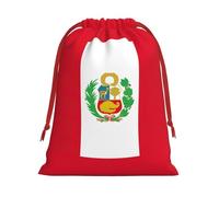 Sac de rangement drapeau du Pérou pour Noël, fête d'anniversaire, vacances, il peut également être utilisé pour le rangement quotidien
